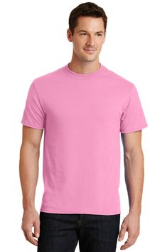 Shop Port & Company PC55 in Candy Pink & get instant bulk discounts. This 50.00% Cotton, 50.00% Polyester Adult T-Shirt is often used for Keep It Blank projects by our customers | Ships Fast | Award-Winning Customer Service. Blank T Shirts, Family Outfits, Pink Candy, Shirts Tops, Short Sleeve Tee, Mens T, Man Shop, Mens Outfits, Mens Tops