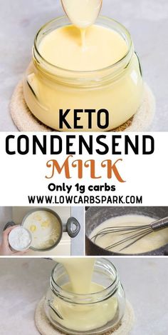 the ingredients to make keto condensed milk