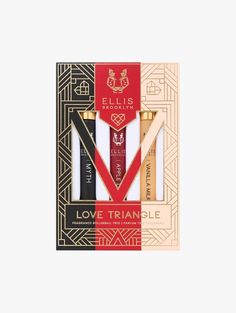 Ellis Brooklyn Love Triangle Fragrance Rollerball Trio | MECCA Ellis Brooklyn, Vanilla Milk, Love Triangle, Sweet Scents, Scents, Brooklyn, Fragrance