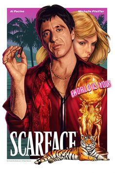 the poster for scarface starring actors