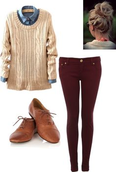 "Sweaters and Collars" by megi1324 on Polyvore Oxford Cafe, Easy Everyday Outfits, Winter Outfits Polyvore, Distressed Jeans Outfit, Outfit Trabajo, Oxfords Outfit, Clean Closet, Outfits For Women Over 50, Had A Bad Day