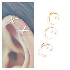 Simple Ear Cuff, Types Of Ear Piercings, Diy Wire Jewelry, Handmade Jewelry Diy, Diy Schmuck, Cartilage Earrings, Cuff Earrings