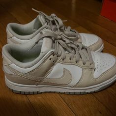 Nike White Cream Dunk Womens Size 5.5 Worn <10 Times Too Small For Me Purchased From Stockx No Original Box Shoes Nike White, Nike White, Shoes Nike, White Nikes, White Cream, Cream White, Nike Shoes, Nike Women, Athletic Shoes