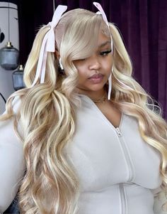 Blonde Natural, Frontal Wig Hairstyles, So Fetch, Full Frontal, Frontal Hairstyles, Hot Hair Styles, Dope Hairstyles, Ponytail Styles, Front Lace Wigs Human Hair