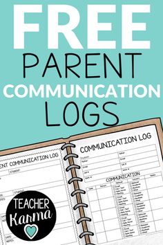 the free parent communication log with text overlay