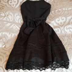 Ann Taylor Loft Gorgeous Dress!! Belted, Very High-Quality Strapless Black Dress. Lace Trim, Concealed Zipper, Gentle Bones For Structure. Size 6. From My Smoke-Free, Pet-Free Home! Please Add To A Bundle! Please Check Out My Closet For New And Vintage Jewelry From My Non-Smoking, Pet-Free Home, As Well As New And Vintage Fashion And Items For Your Home. Happy Poshing! Black Strapless Dress, Loft Dresses, Ann Taylor Loft, Ann Taylor, Gorgeous Dresses, Lace Trim, Strapless Dress, Loft, Black Dress