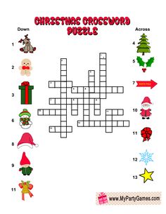 christmas crossword puzzle for kids