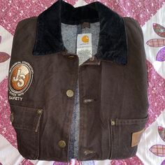 Nice Vintage Embroidered Patch Jacket Size Medium But Fits Like A Large Carhartt Work Jacket, Patch Jacket, Coats Vintage, Carhartt Jackets, Men Carhartt, Work Jacket, Patches Jacket, Vintage Carhartt, Work Jackets