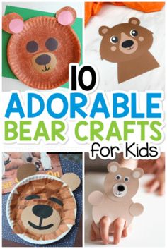 10 adorable bear crafts for kids that are easy to make and great for toddlers