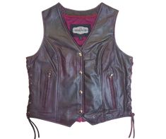 This ladies' vest features a soft purple color Ladies Vest, Western Buckles, Western Belt Buckles, Leather Shirt, Soft Purple, Lady Biker, Leather Vest, Best Bags, Leather Shops