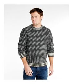 Men's Bean's Classic Ragg Wool Sweater, Crewneck, Birdseye | Sweaters at L.L.Bean Men's Sweaters, Built To Last, Sweater Making, Ll Bean, Wool Sweater, L L Bean, Wool Sweaters, Fabric Care, Sweater Outfits