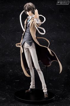 an anime figurine is posed in front of a black background with the caption sample sample