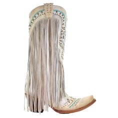 Style number: C3424. Bone leather foot and shaft. Multicolor Swarovski crystals detail. Snip toe. Single stitch welt. Leather lining. Leather/cushioned insole. Leather outsole. Also available in honey color. Click here. Cowgirl Boots Wedding, Classic Black Boots, Botas Western, Bridal Boots, Rider Boots, Wedding Shoes Comfortable, Wedding Boots, Corral Boots, Fringe Boots