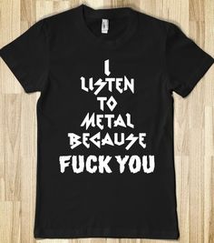 Heavy Metal Clothes, Metal Shirt, Middle Fingers, Metal Shirts, Kids Tees, Heavy Metal Rock, Metal Head, Alternative Metal, Heavy Metal Music