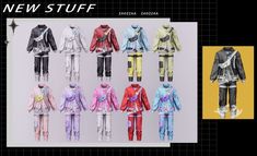 the new stuff is designed to look like clothes and clothing for women, with different colors