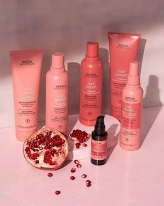 Aveda Makeup, Aveda Hair Color, Aveda Hair, Aveda Salon, Aveda Color, Pomegranate Oil, Facial Waxing, Shampoo Bowls, Hair Therapy