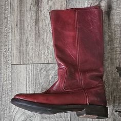 Reposhing This Item I Purchased From @Esmeraldator736. Loved It, But Ready To Rotate For Something New. Questions? Leave A Comment Below! Burgundy Tall Boots, Burgundy Boots, Frye Shoes, Tall Boots, Lace Up Boots, Something New, Shoe Laces, Size 7, Lace Up