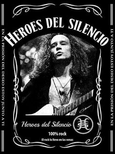 an advertisement for a concert with a man holding a guitar in front of him and the words hero's del silencioo