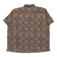 Description:Vintage brown Penmans patterned shirt, fits x-large.GENDER: mens CONDITION: very good.STYLE: patterned shirtERA: 1990sCOLOUR: brownFABRIC: polyester Vintage Patterned Printed Shirt, Casual Brown Shirt With Camp Collar, Vintage Printed Patterned Shirt, Brown Shirt With Vintage Print For Summer, Casual Brown Shirt With Graphic Print, Casual Brown Tops With Vintage Print, Brown Cotton Top With Camp Collar, Brown Vintage Print Shirt For Summer, Brown Collared Camp Shirt With Relaxed Fit