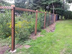 a fence that is next to some grass