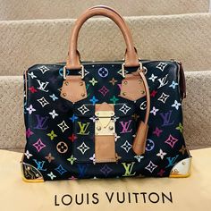 Good Condition. Clean Inside And Out. Some Minor Marks On The Handles. Some Minor Scratches On Hardware. Overall Very Good Condition. It Has Not Been Used For A Long Time. Comes With Dust Bag. Please See Pictures For Condition. Louis Vuitton Multicolor, Bags Louis Vuitton, Louis Vuitton Bags, Louis Vuitton Bag, Black Color, Satchel, Dust Bag, Handles, Size 12