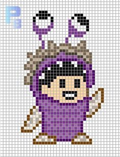 an image of a pixel style character in purple