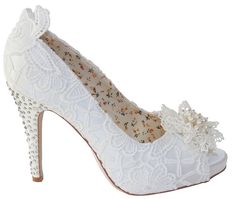 http://www.bellissimabridalshoes.com/bridal-shoes/ivory-wedding-shoes/Flo-By-The-Perfect-Bridal-Company  Out of Stock  Flo by The Perfect Bridal Company. Flo are beautiful vintage inspired lace covered peep toe wedding heels. The all over lace materials Ivory Bridal Shoes, Ivory Wedding Shoes, Wedding Shoes Lace, Ivory Wedding, Fashion World, Dream Shoes, Perfect Shoes