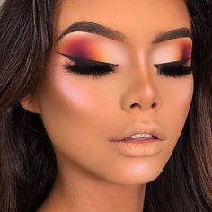 Makeup Rules, Eyeshadow Orange, Blend Eyeshadow, Makeup Cantik, Orange Eyeshadow, Eyeshadow Glitter, Eye Shadow Makeup, Makeup Youtube, Shadow Makeup