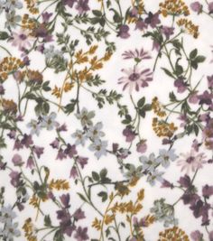 a white background with purple and yellow flowers