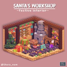 the santa's workshop festive interior is shown in this game screen graber