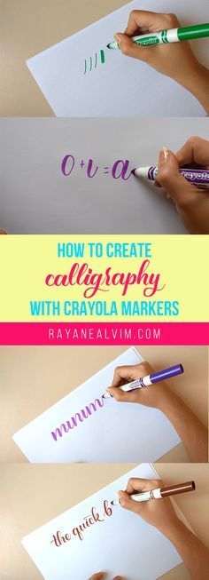 how to create calligraphy with crayola markers