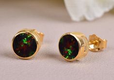 Unique black Opal earring Stud Earring Bridal earring Gifts For Daughter Jewelry Opal Earring, Earring Bridal, Gifts For Daughter, Bridal Earring, Daughter Jewelry, Opal Earrings Stud, Earring Stud, Opal Earrings, Fine Jewellery Earrings