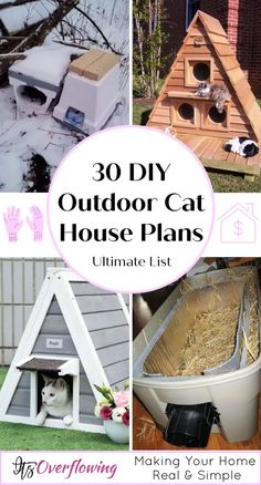 the ultimate diy outdoor cat house plans that are easy to make and great for cats