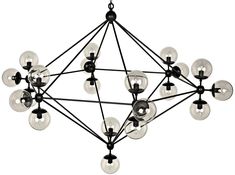 a chandelier with many lights hanging from it