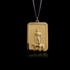 Elevate your faith with our 14k Gold Saint Lazarus Pendant. This solid gold necklace showcases exquisite craftsmanship, symbolizing the protector of the sick in Catholic tradition. The 14 karat gold Saint Lazarus pendant is more than just jewelry; it's a fine representation of faith and spirituality, also available in 18k yellow gold. PENDANT INFORMATIONThis pendant is made of real, solid gold.• Made in USA• Material: 14k or 18k solid gold• Finish: polished• Height: 1.2" (31 mm) x Width: 0.75" ( St Lazarus, Saint Lazarus, Phoenix Pendant, Gold Dragon, Solid Gold Necklace, The Protector, Solid Gold Chains, Tree Of Life Pendant, Dragon Pendant