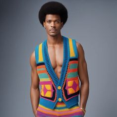 Crochet Summer Mens Vest 100% Hand Knitted  Light weight, made with pure cotton summer yarn  Please Choose the number of the crochet vest style you like at check out  🎉🛍️ Get Ready for a Delightful Treat! 🛍️🎉 🌟 35% OFF SALE HAS BEGUN! 🌟 Step into a world of style with our exclusive sale. Grab your favorites now and save big while stocks last! 🚚 Shipping Details: 🕒 Estimated Delivery: 2-5 Business Days 🚀 Express Shipping on ALL Orders: US  CAN  UK  EU  UK 🇬🇧 See more of our Men's knit Knit Wear Men, Crochet Summer Vest, Boho Clothing Men, Hippie Men, Men Crochet, Crochet Festival, Summer Yarn, Knit Wear, Summer Vest