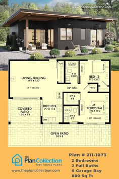 2 bedroom small modern house plans,  Plan # 211-1073 800 Sq Ft Cabin Plans, Modern House Design 2 Bedroom, 1150 Sq Ft House Plans, 2 Bedroom Casita Floor Plans, Tiny Home Plans 2 Bedroom, 900 Sq Ft House Plans 2 Bed 2 Bath, 2bedroom 2 Bathroom House Plans, Tiny Home Floorplan 2 Bedroom, Small House Layout 2 Bedroom