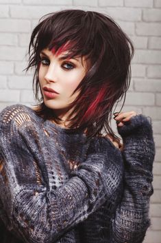 Edgy Medium Hairstyles, Medium Black Hair, Lightning Wolf, Shoulder Length Hairstyles, Hair Cuts 2017, Edgy Haircuts, Medium Long Hair, Punk Hair