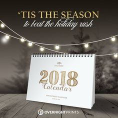 a calendar with lights on it and the words tis the season to beat the holiday rush