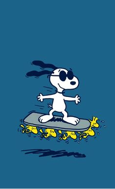 a cartoon character riding a skateboard on the ground