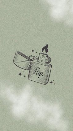 a drawing of a lighter flying through the air