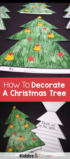 how to decorate a christmas tree for kids and adults with pictures on the bottom, below