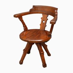 Style: Victorian
Design Period: before 1890
Materials: Mahogany
Color: brown
Dimensions: Width: 68, Depth: 43, Height: 79 Mahogany Office, Antique Desk Chair, Victorian Office, Victorian Desk, Mahogany Desk, Traditional Desk, Carver Chair, Swivel Chair Desk, Modern Office Chair