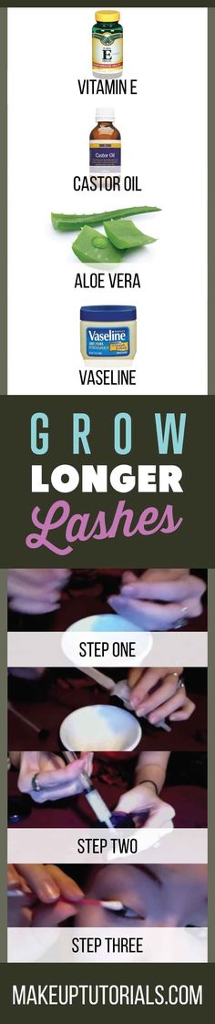 How To Grow Longer Lashes | Easy Step By Step Instructions For Making Your Eyelashes Longer By Makeup Tutorials. http://makeuptutorials.com/makeup-tutorials-how-to-grow-longer-lashes/ Grow Long Lashes, Long Lashes Makeup, Eyelashes Longer, Real Makeup, Longer Lashes, Make Up Tutorials, Tighten Skin, Makeup Tricks