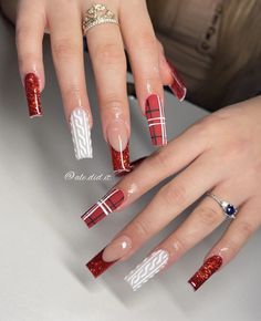 Cute Christmas Nails, Unique Acrylic Nails, Long Square Acrylic Nails, Coffin Nails Long, Festival Nails