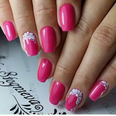 5,842 Likes, 3 Comments - Маникюр | Ногти (@nail.manicure.foto) on Instagram: “#nails #nail #manicure #nailswag #nailstagram #красота #маникюр #ногти #nailsart #маникюрчик…” Pink Nail Art Designs, Cute Pink Nails, Nails Polish, New Nail Art, Beautiful Nail Designs, Floral Nails, Fancy Nails