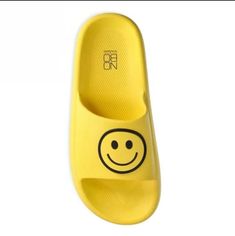 No Boundaries -Description: Women's Yellow Smiley Face Emoji Comfort Slide Sandal -Size 10 Women's -Color: Yellow/Black -Condition: Brand New W/ Plastic Hanger Tag. Comfortable Yellow Slip-on Flip Flops, Comfortable Yellow Non-slip Sandals, Yellow Non-slip Slide Flip Flops, Yellow Summer Slides With Rubber Sole, Yellow Slides With Rubber Sole For Summer, Comfortable Yellow Flip Flops, Yellow Rubber Sole Slides For Summer, Yellow Non-slip Slide Sandals, Comfortable Yellow Sandals With Rubber Sole