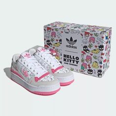 Brand New Big Kids Size+1.5=Womens Size Cute White Low-top Sneakers, White Round Toe Synthetic Skate Shoes, Cute White Sneakers With Rubber Sole, Cute Synthetic Sneakers For Sports, Playful White Sneakers With Rubber Sole, Trendy White Skate Shoes With Boost Midsole, Playful White Sneakers For Sports, Cute White Sports Sneakers, Cute White Sneakers For Sports