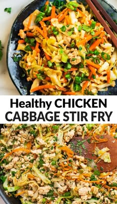 This quick, healthy cabbage stir fry features chicken or beef and thinly sliced cabbage cooked in a light and flavorful Chinese inspired stir fry sauce. Easy, low carb, and delicious! #lowcarbrecipe #cabbagerecipe #healthydinners #wellplated Chicken Cabbage Stir Fry, Cabbage Cooked, Sliced Cabbage, Healthy Cabbage, Stir Fry Sauce Easy, Stir Fry Recipes Healthy, Chicken Cabbage, Healthy Stir Fry, Cabbage Stir Fry