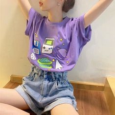 90's Illustrations Video Game Player Planet Tee Gaming Outfits Women, Gamer Clothes Aesthetic, Gamer Style, Gamer Clothes, Gamercore Outfits, Gamer Outfit, Video Game Outfits, Nerdy Outfits